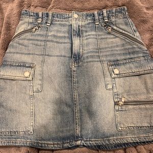 Mini soft denim skirt